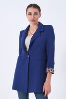 Saks Leopar Astar Detaylı Krep Blazer Ceket 0105120.26 - 2