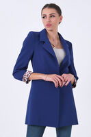 Saks Leopar Astar Detaylı Krep Blazer Ceket 0105120.26 - 3