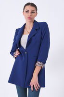 Saks Leopar Astar Detaylı Krep Blazer Ceket 0105120.26 - 6