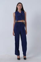 Saks Likralı Krep Kumaş Yelekli Pantolon Takım 0106323.26 - 4