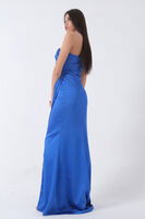 Saks Önü Yırtmaçlı Tek Omuz Şık Abiye 0801563.26 - 5