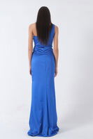 Saks Önü Yırtmaçlı Tek Omuz Şık Abiye 0801563.26 - 6