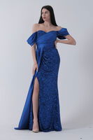 Saks Pul Payet Detaylı Yırtmaçlı Abiye 9705321.26 - 1