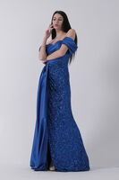 Saks Pul Payet Detaylı Yırtmaçlı Abiye 9705321.26 - 4