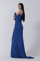 Saks Pul Payet Detaylı Yırtmaçlı Abiye 9705321.26 - 6
