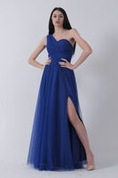 Saks Tek Omuz Yırtmaçlı Abiye 9705155.26 - 1