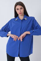 Saks Yakası Taş Detaylı Gömlek 3972505.26 - 1