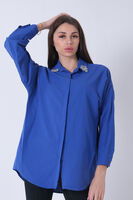 Saks Yakası Taş Detaylı Gömlek 3972505.26 - 3