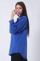 Saks Yakası Taş Detaylı Gömlek 3972505.26 - 6