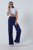 Saks Yüksek Bel Bol Paça Keten Pantolon 01020661.26 - 1