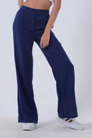 Saks Yüksek Bel Bol Paça Keten Pantolon 01020661.26 - 3