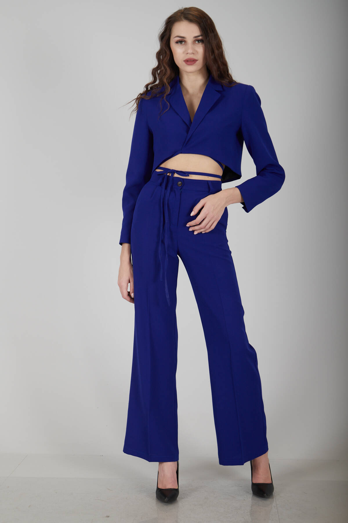 Saks Yüksek Bel Pileli Palazzo Pantolon 0102066.26 - Ardanewline