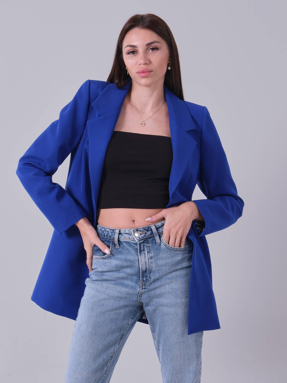 Saks Zebra Astar Detaylı Krep Blazer Ceket 01051201.26 - Ardanewline