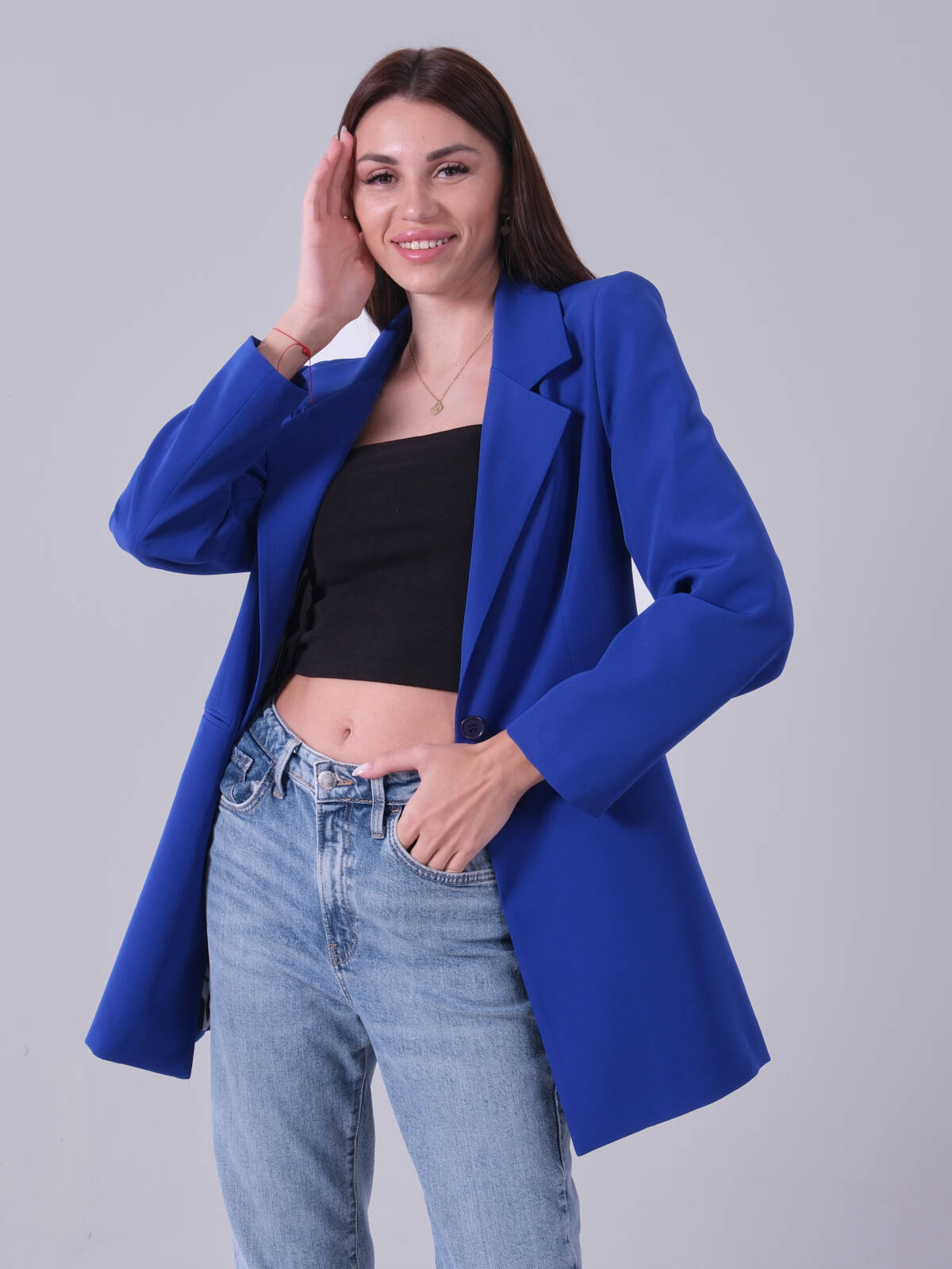 Saks Zebra Astar Detaylı Krep Blazer Ceket 01051201.26 - Ardanewline (1)