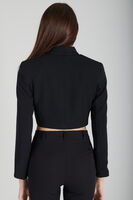 Siyah Astarlı Crop Blazer Ceket 0105118.01 - video