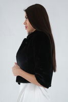 Siyah Bebe Yaka Peluş Bolero 0105134.01 - 4