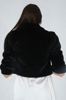 Siyah Bebe Yaka Peluş Bolero 0105134.01 - video