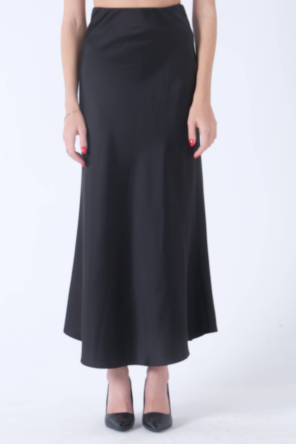 Siyah Bel Lastikli Saten Etek 3979463.01 - Ardanewline (1)