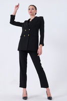 Siyah Blazer Ceket Pantolon İkili Takım 0106305.01 - 5