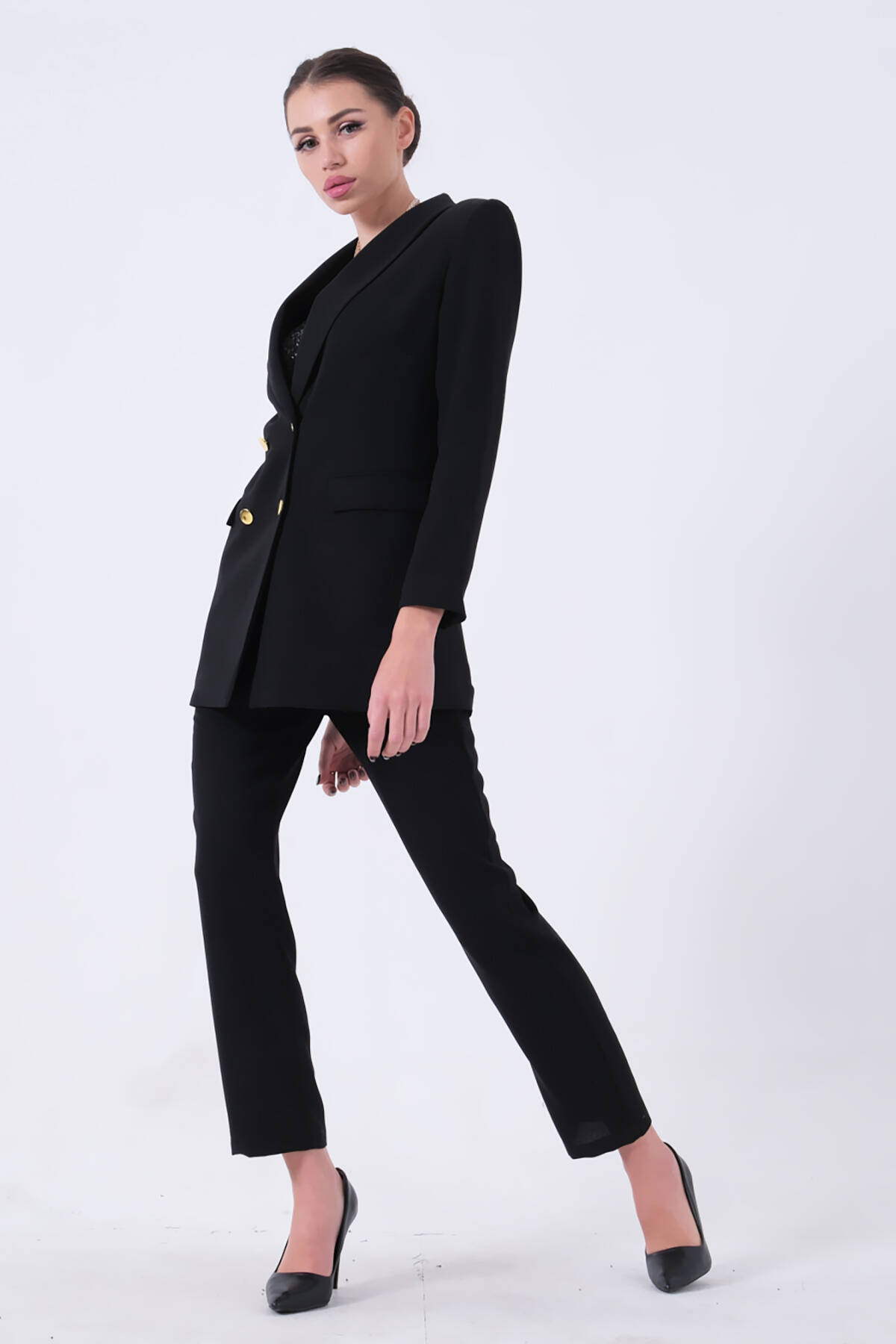 Siyah Blazer Ceket Pantolon İkili Takım 0106305.01 - Ardanewline (1)