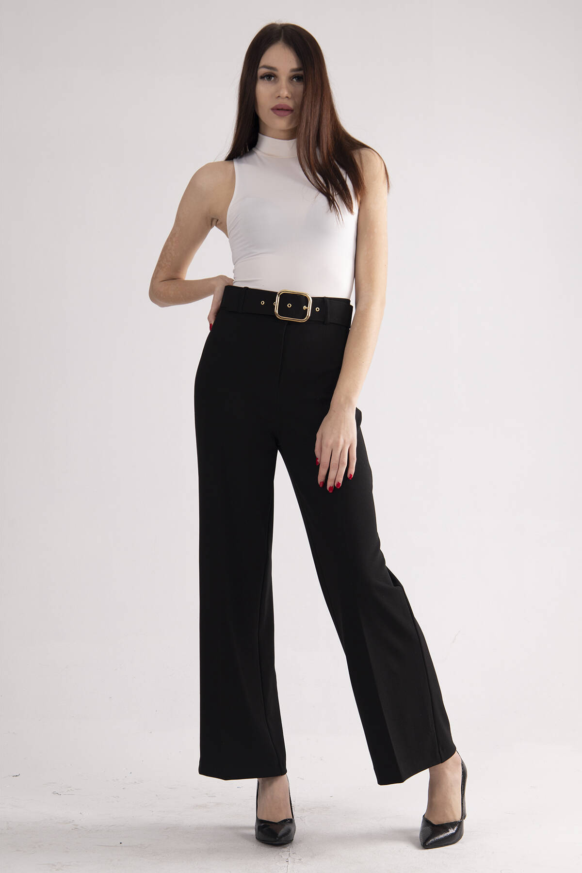 Siyah Bol Paça Pantolon 3974959.01 - Ardanewline