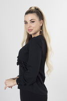 Siyah Dantel Detaylı Şifon Bluz 0806567.01 - 4