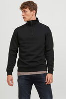 Siyah Jack & Jones Jjebradley Half Zip Erkek Sweatshirt 12250747 77724K12250747.01 - 1