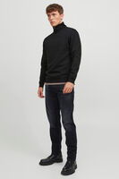 Siyah Jack & Jones Jjebradley Half Zip Erkek Sweatshirt 12250747 77724K12250747.01 - 2