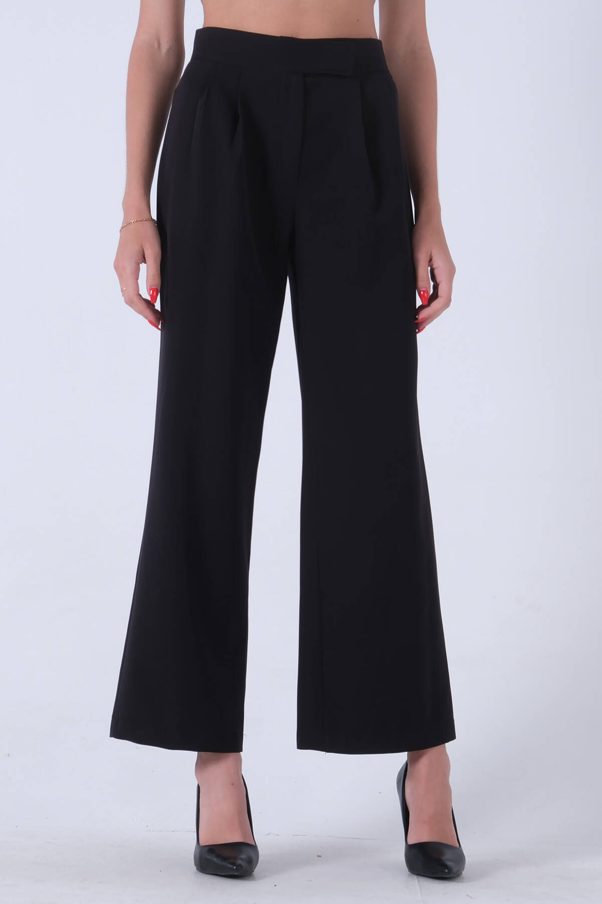 Siyah Kemeri Cırtlı 2 Yan 2 Pile Pantolon 3974121.01 - Ardanewline (1)