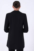 Siyah Leopar Astar Detaylı Krep Blazer Ceket 0105120.01 - 7