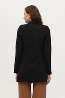 Siyah Leopar Astar Detaylı Krep Blazer Ceket 0105120.01 - video