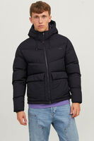 Siyah Logo Baskili Kapüsonlu Puffer Mont 77724K12238849.01 - 1