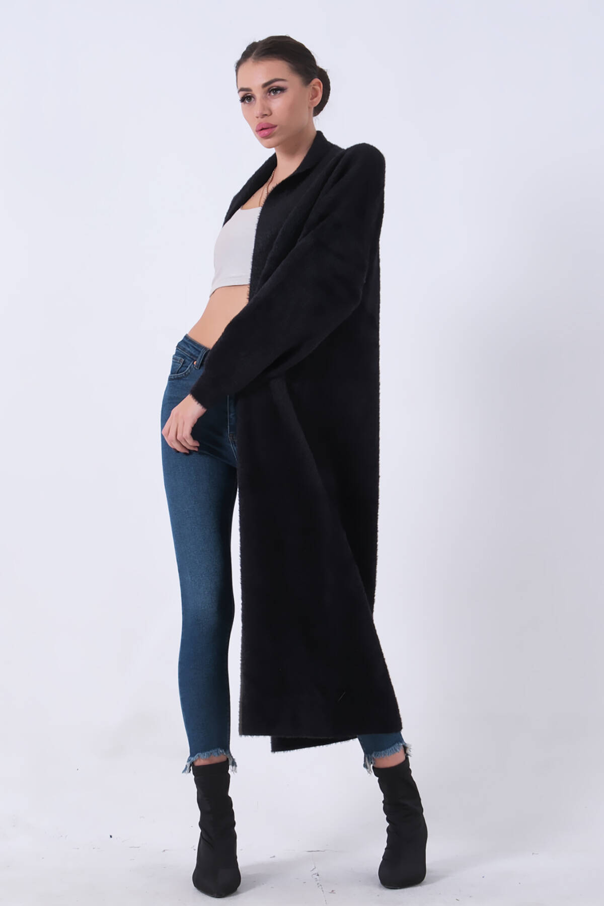 Siyah Uzun Triko Hırka 46892476.01 - Ardanewline