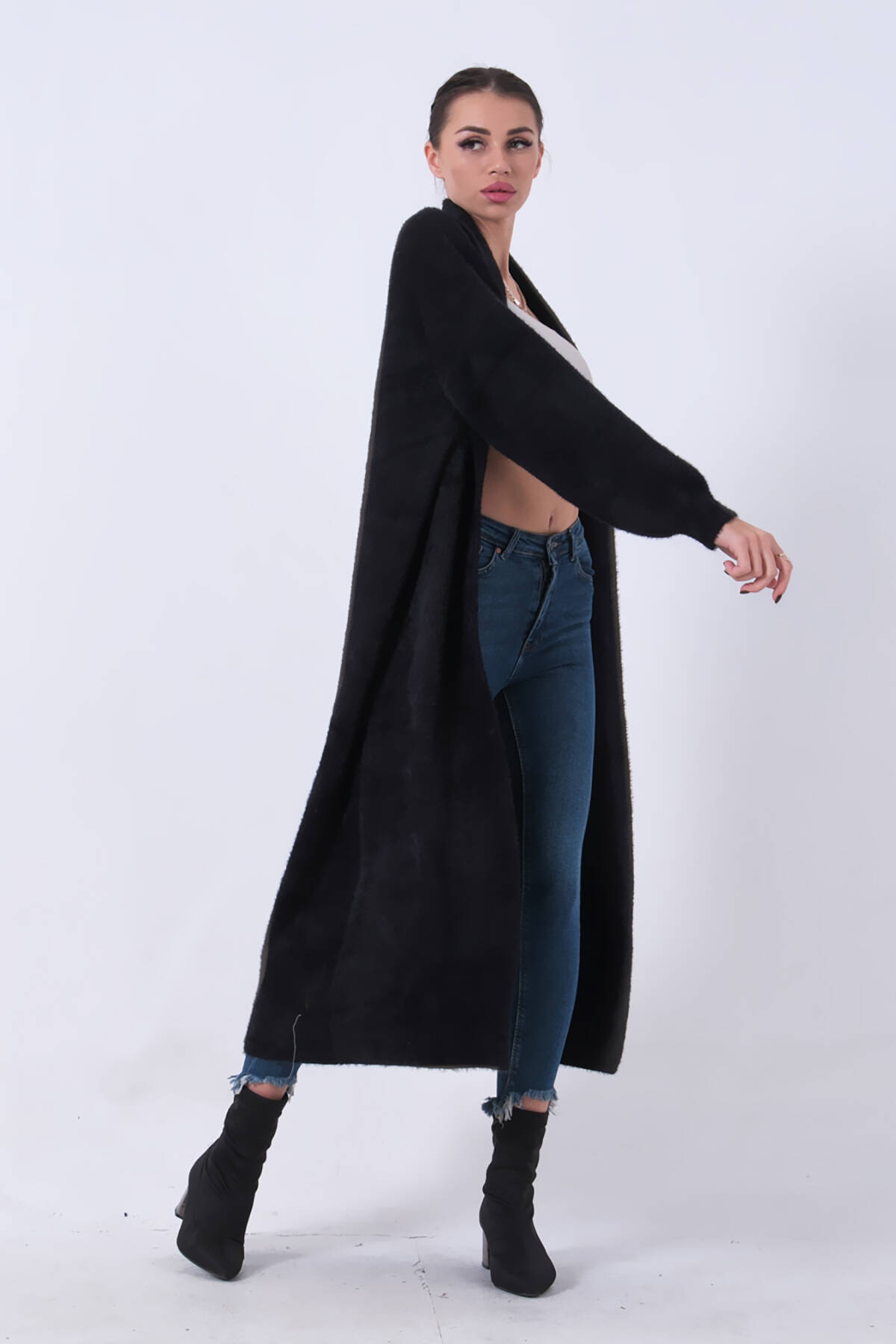 Siyah Uzun Triko Hırka 46892476.01 - Ardanewline (1)