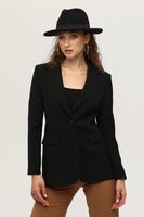 Siyah Vatkalı Astarlı Blazer Ceket 0105110.01 - 1
