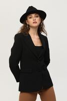 Siyah Vatkalı Astarlı Blazer Ceket 0105110.01 - 3