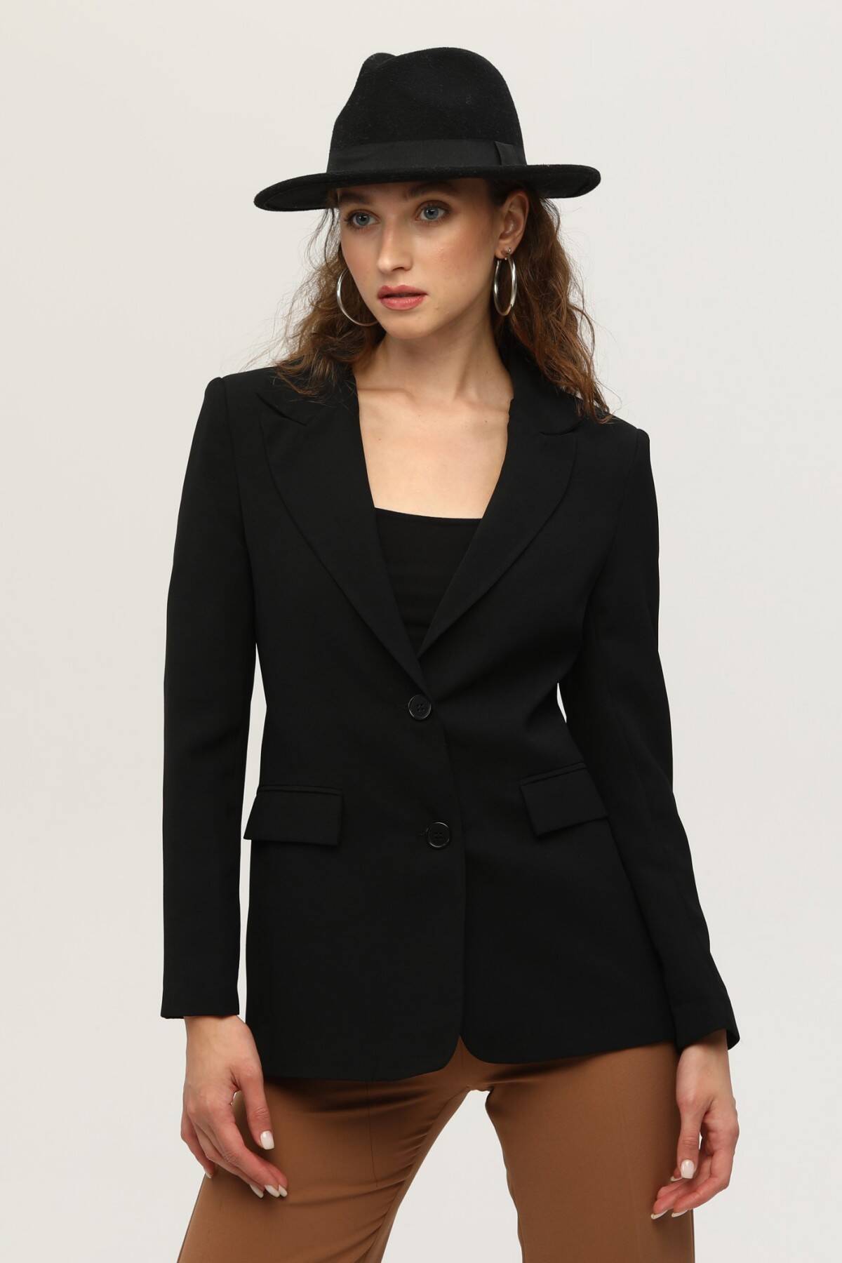 Siyah Vatkalı Astarlı Blazer Ceket 0105110.01 - Ardanewline