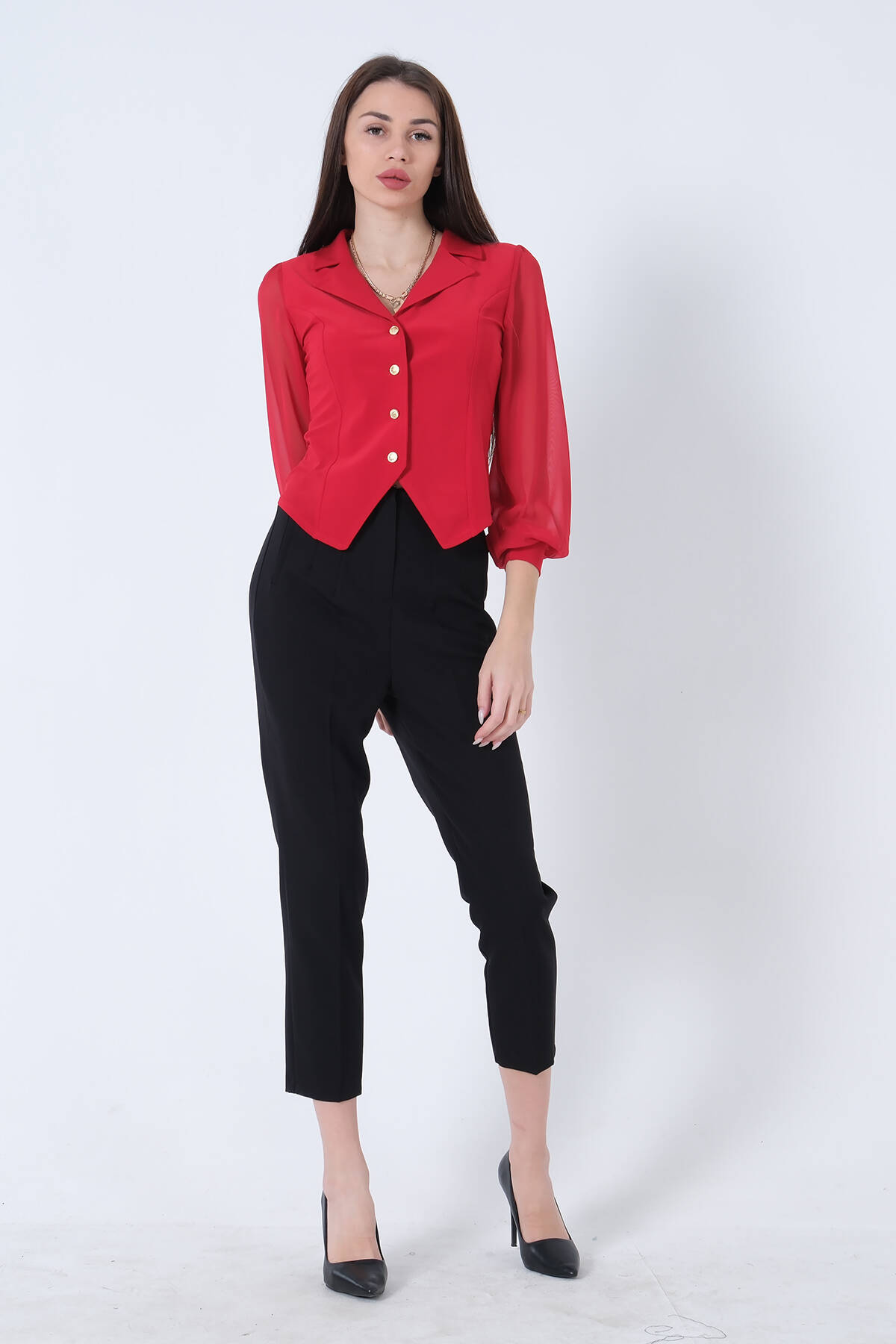 Siyah Yüksek Bel Pantolon 03030062.01 - Ardanewline (1)