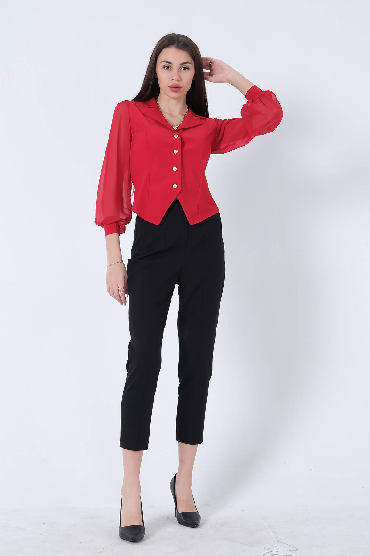 Siyah Yüksek Bel Pantolon 03030062.01 - Ardanewline