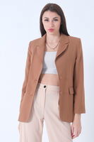 Sütlü Kahve Vatkalı Astarlı Blazer Ceket 0105110.374 - 1