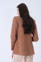 Sütlü Kahve Vatkalı Astarlı Blazer Ceket 0105110.374 - 6