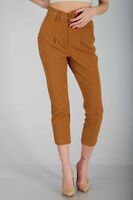 Taba Geniş Kemerli Bilek Paça Klasik Pantolon 0303553.39 - 2