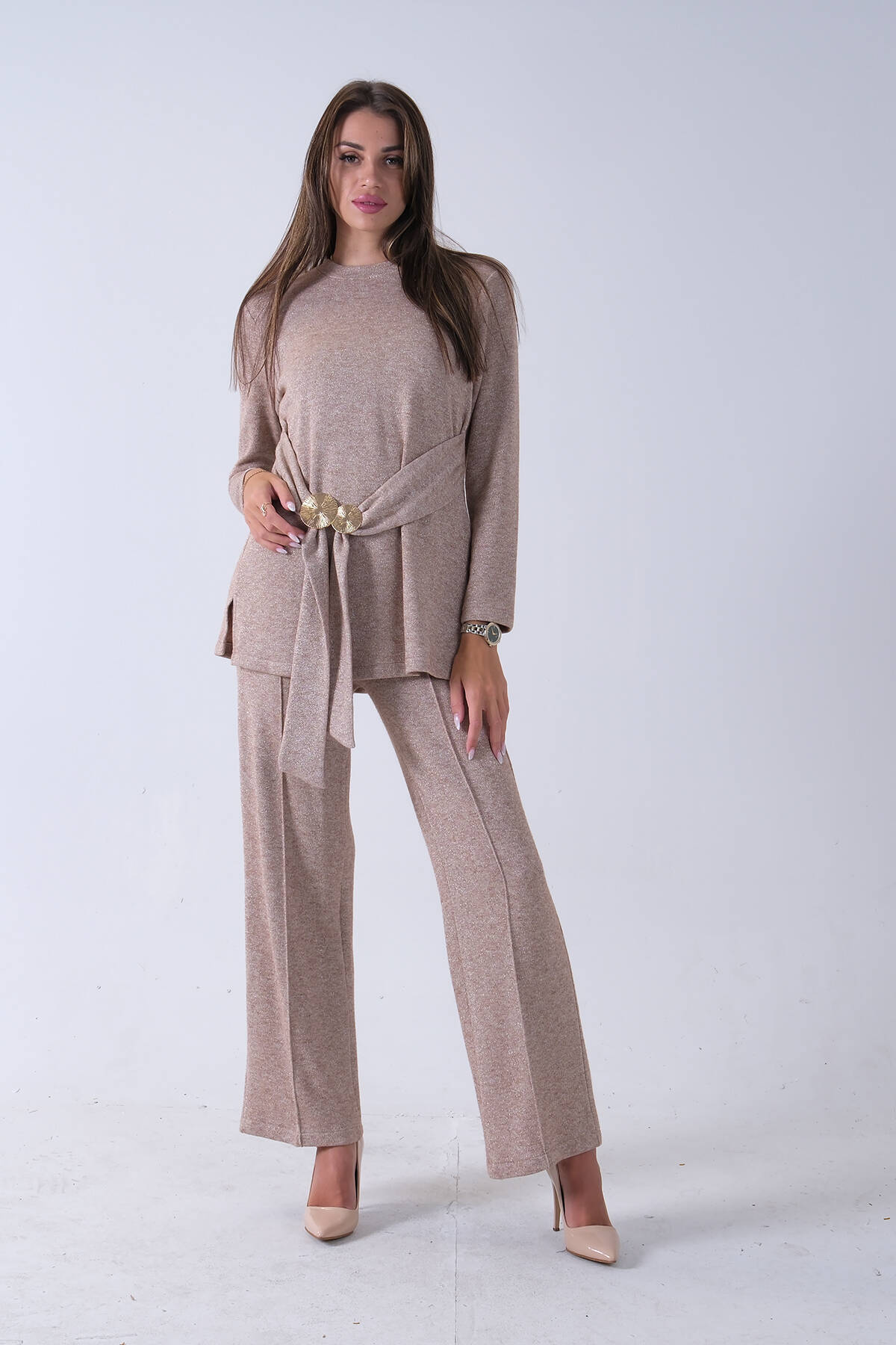 Taş Altın Toka Detaylı Pantolonlu Takım 4577282.50 - Ardanewline