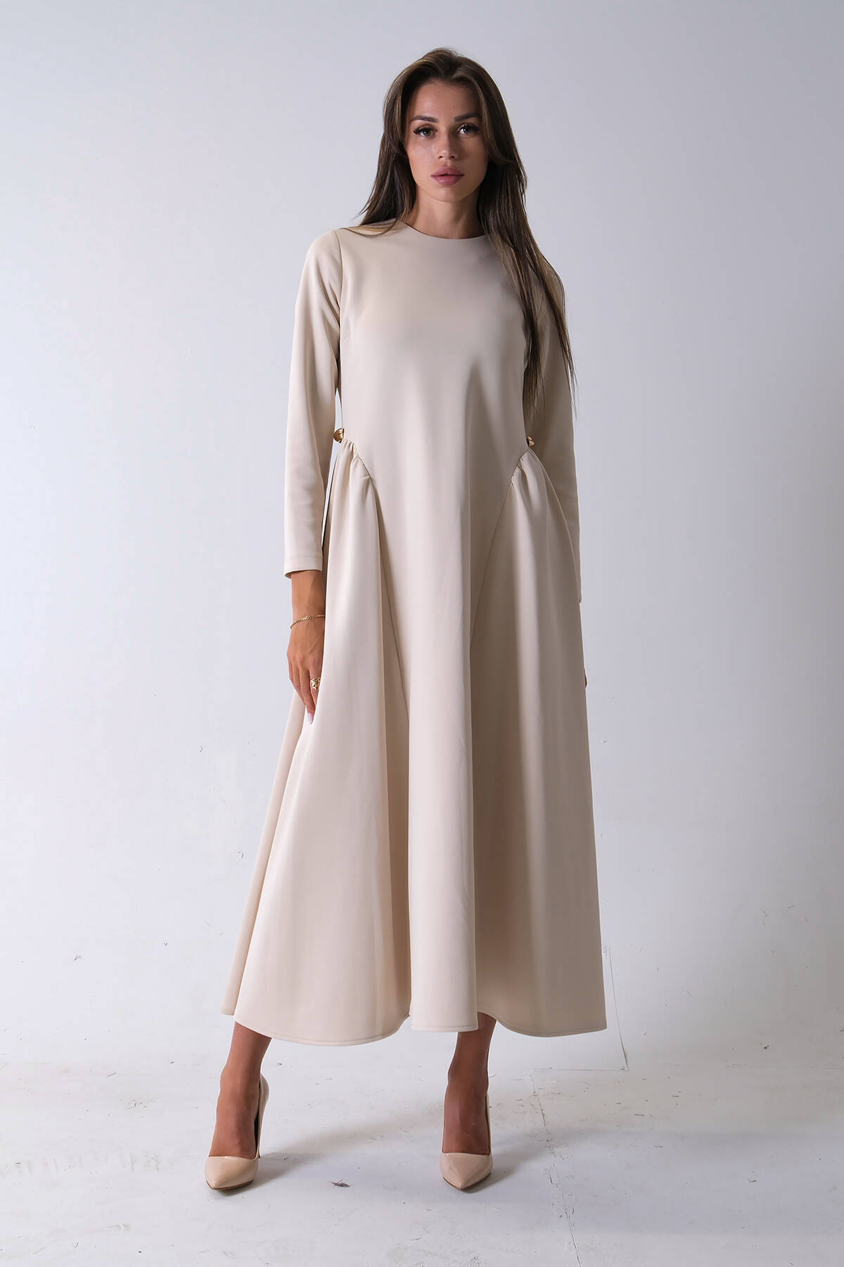 Taş Bisiklet Yaka Scuba Tesettür Elbise 4593445.50 - Ardanewline