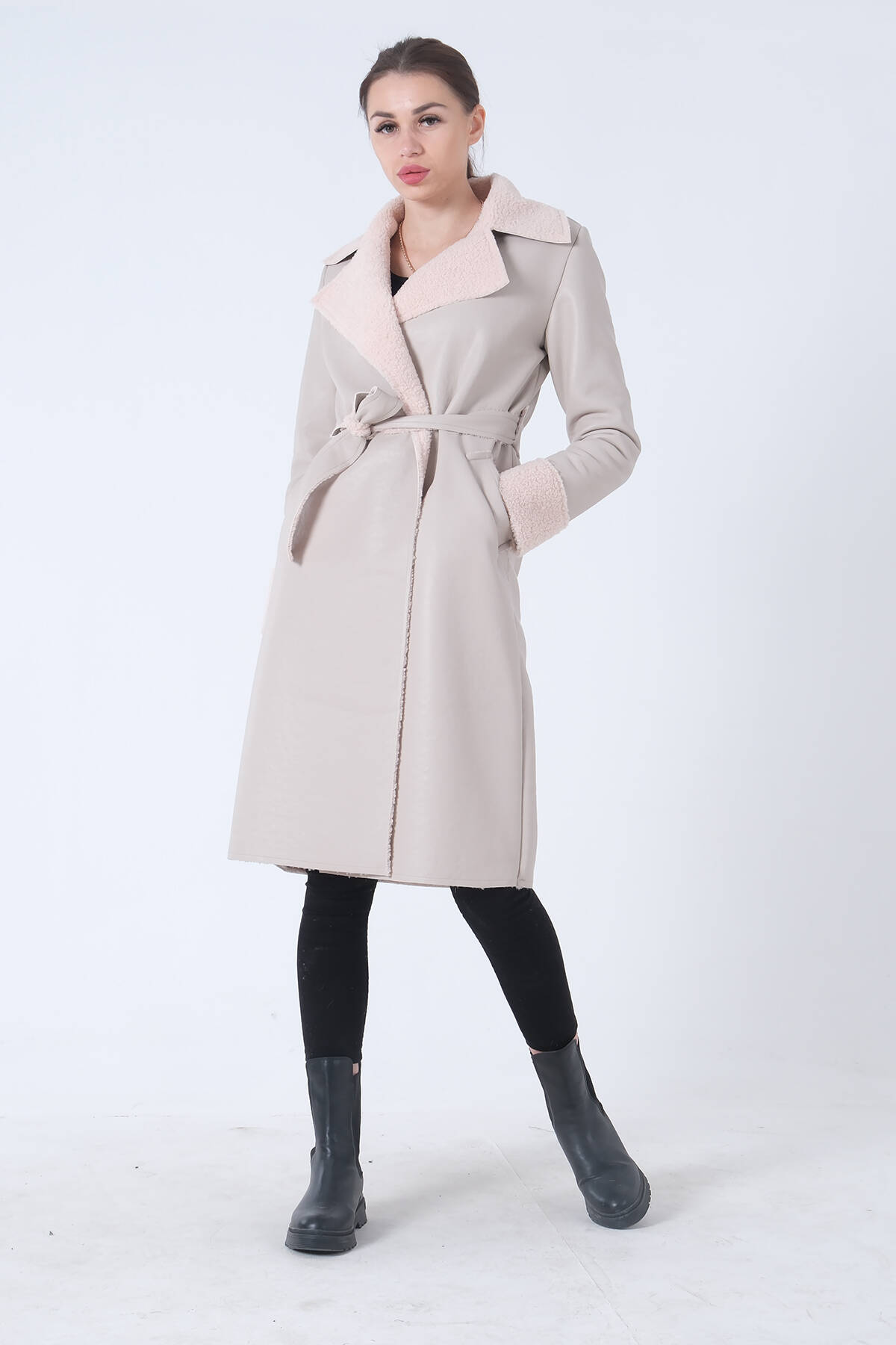 Taş Deri Biyeli Kaban 0108084.50 - Ardanewline