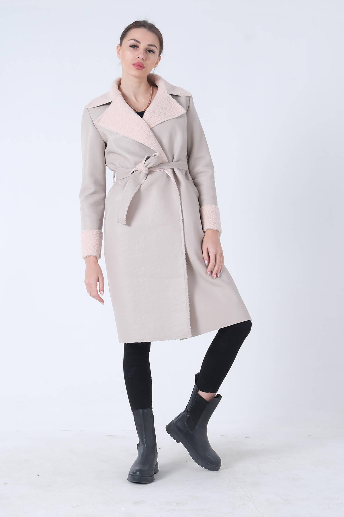 Taş Deri Biyeli Kaban 0108084.50 - Ardanewline (1)