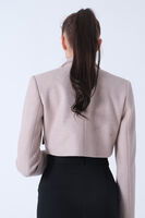 Taş Kruvaze Yaka Kaşe Crop Astarlı Blazer Ceket 0105125.50 - video