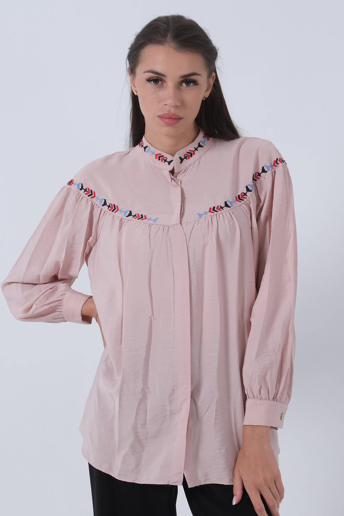 Taş Motif Desenli Hakim Yaka Gömlek 0806248.50 - Ardanewline