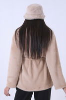Taş Önü Kapamalı Seyyar Kemerli Peluş Ceket 0105140.50 - 6