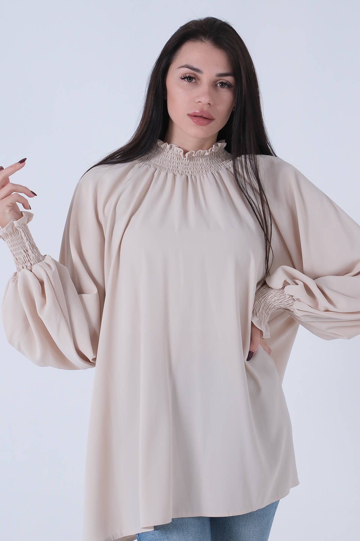 Taş Yakası ve Bilegi Fırfırlı Tunik 3972762.50 - Ardanewline (1)